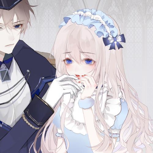 动漫头像情侣男女两张,两个人在虚拟世界中的相伴相守