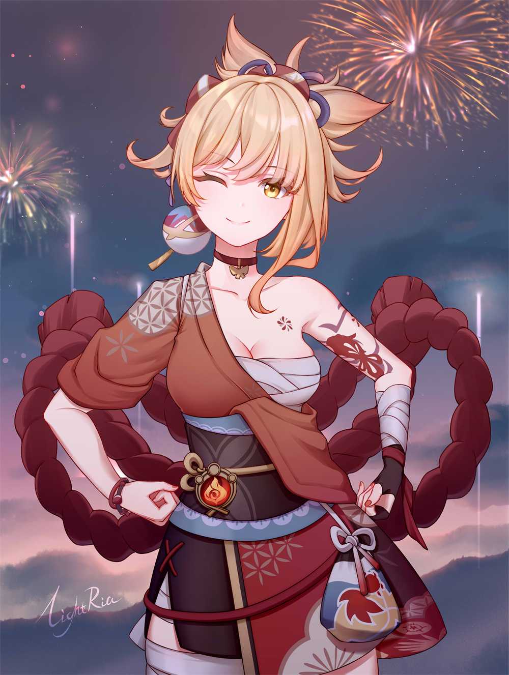 【P站画师】申鹤 妮露 原神全家桶 日本插画师LightRia的美图壁纸作品推荐