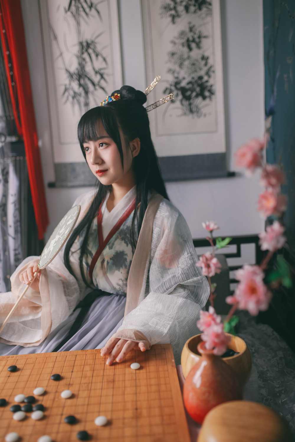 汉服 闲厅对弈