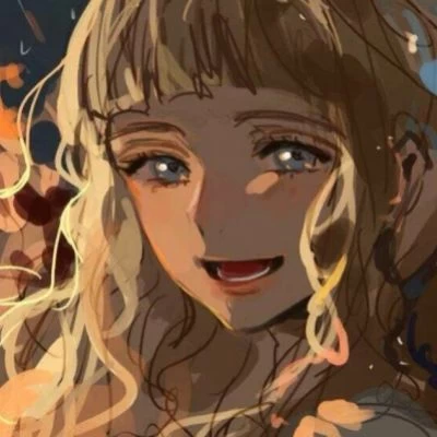 手绘头像女简单干净，时间可以淡忘所有