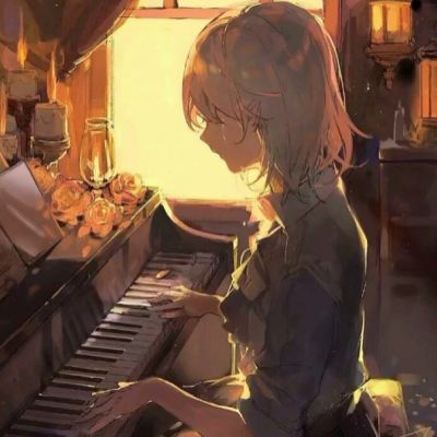 手绘头像女简单干净，时间可以淡忘所有