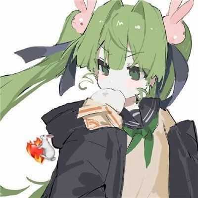 可爱动漫头像女生萌萌哒粉色系绿色系