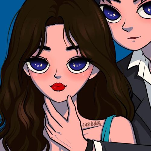 动漫头像二次元情侣头，每一天陪你看日落