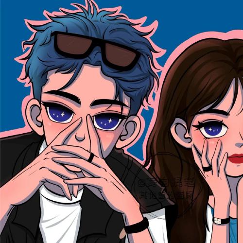 动漫头像二次元情侣头，每一天陪你看日落