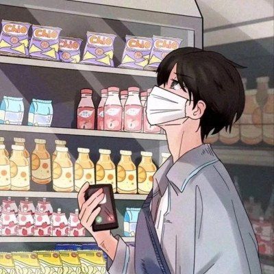 便利店情头无水印，插画系相爱在便利店