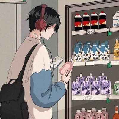 便利店情头无水印，插画系相爱在便利店