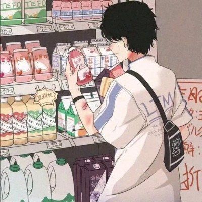 便利店情头无水印，插画系相爱在便利店