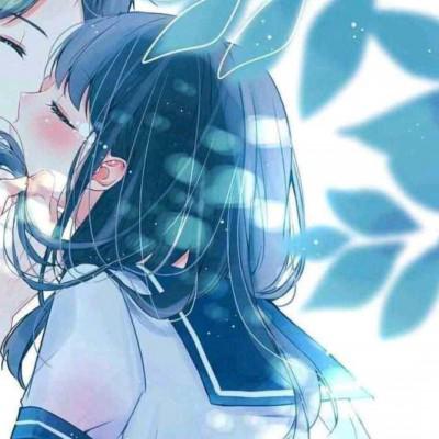 超好看的动漫情侣头像高清冷酷，爱情哪能轻易的说放弃