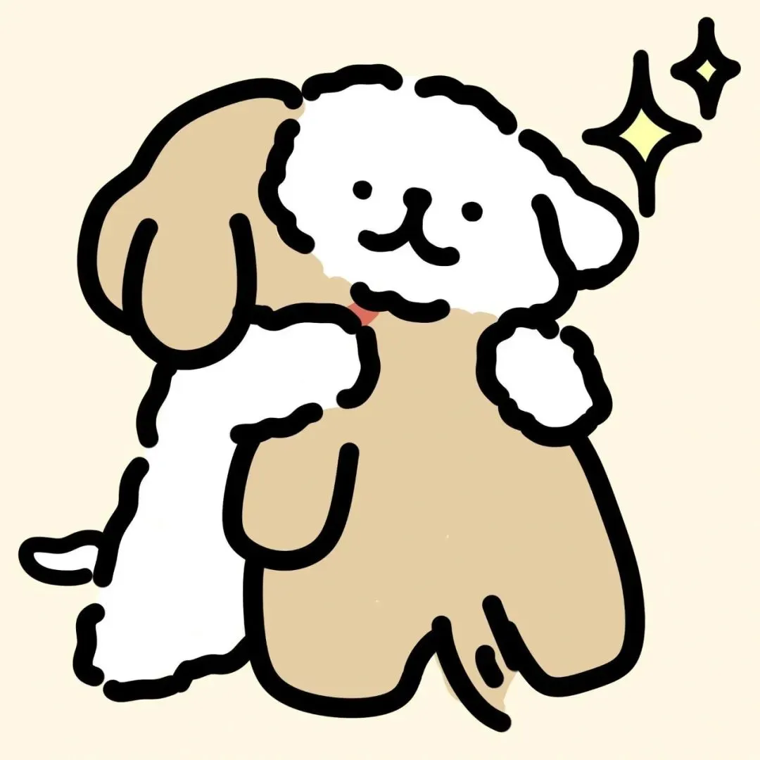 𝙒𝙚𝘾𝙝𝙖𝙩 | 超萌线条小狗侣头像