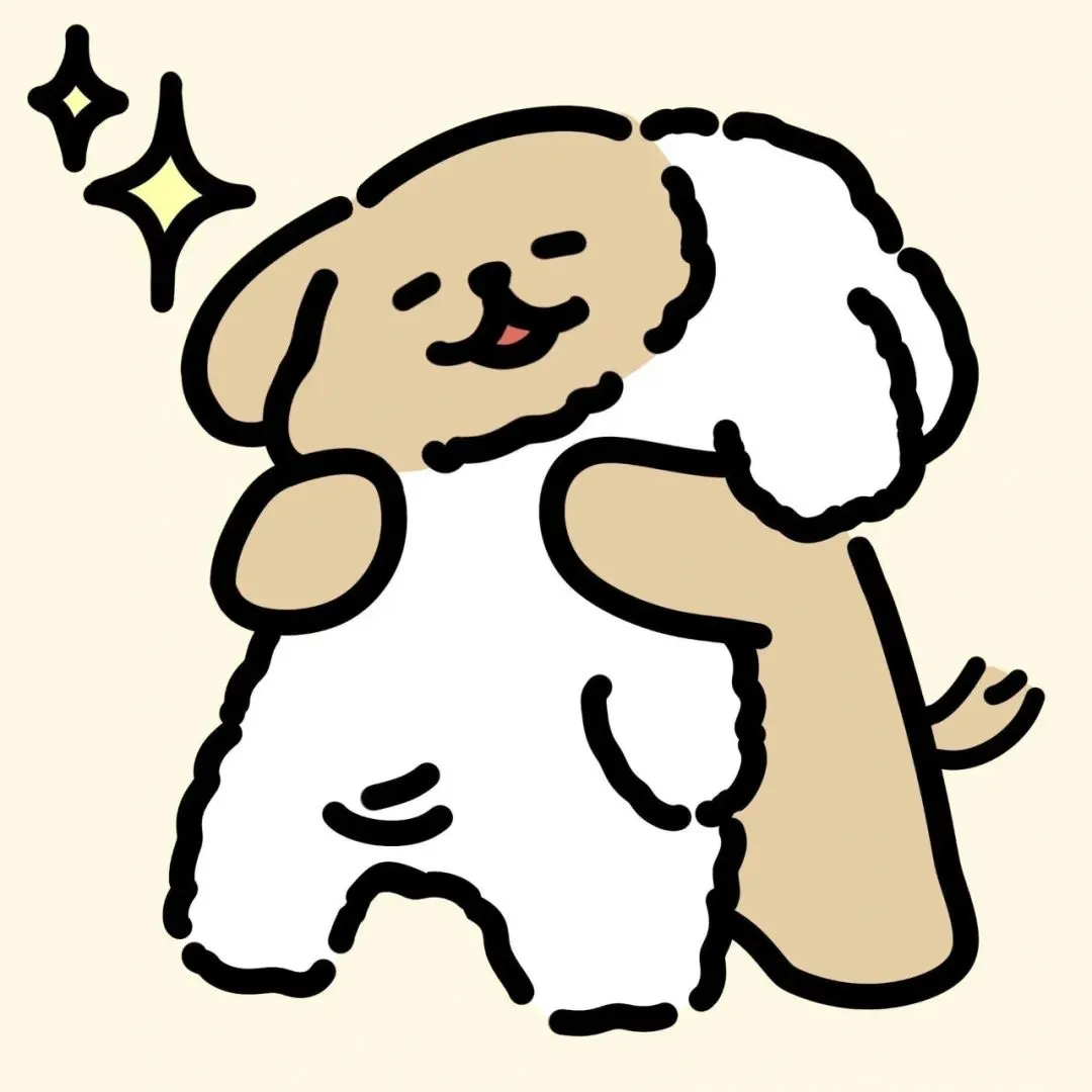 𝙒𝙚𝘾𝙝𝙖𝙩 | 超萌线条小狗侣头像