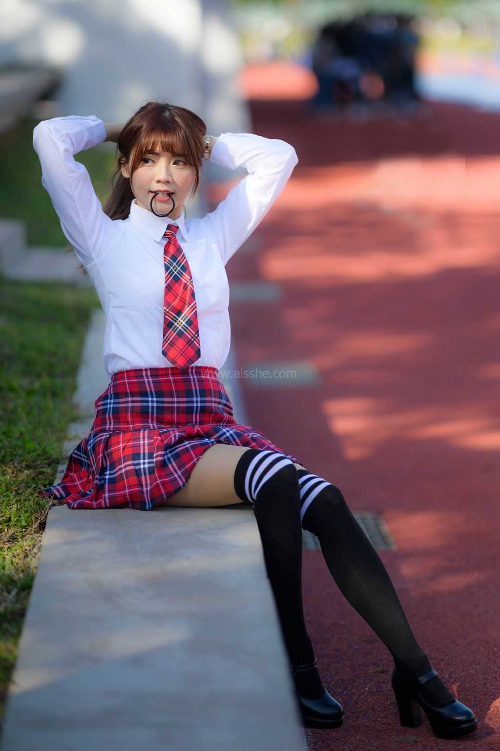 精选模拍作品 NO.223 學生制服高跟 002-美图