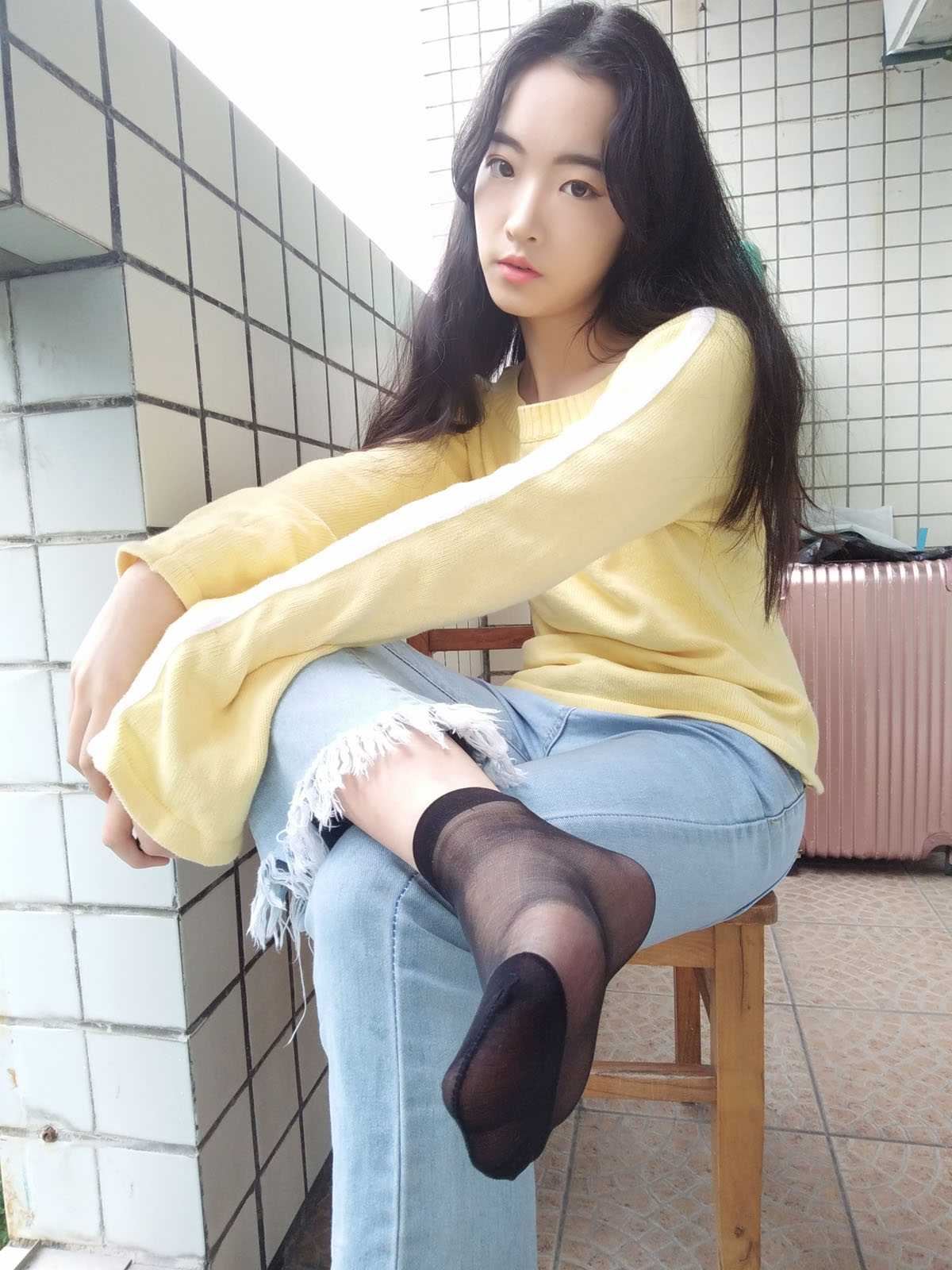 图片[5]-[合集]学妹校园寝室丝短袜美脚全套42期，大小8.38G-美图