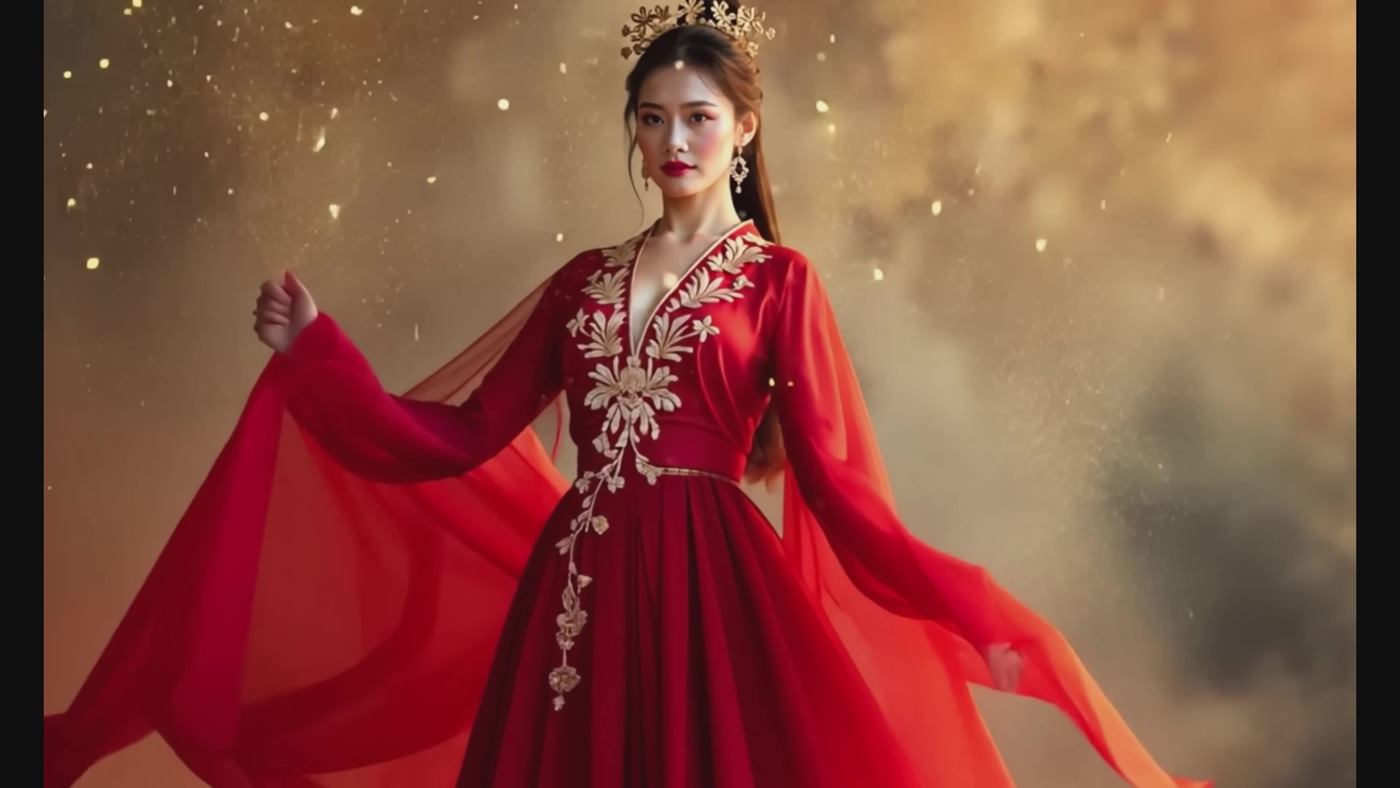 图片[1]-AI Video 005 Golden Petals _ Eastern Beauty (AI Creation, 4k Version, No Ads)[1V/173MB]-美图