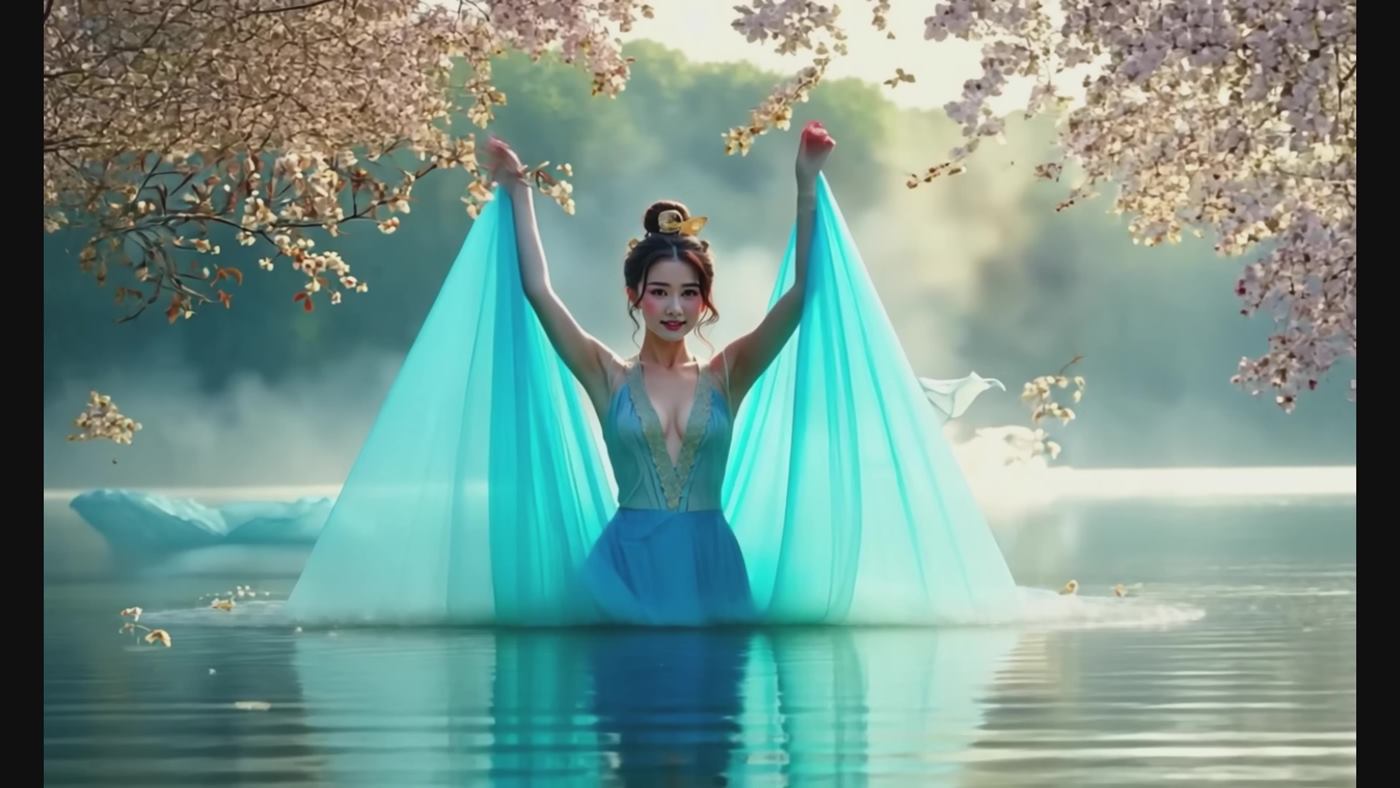 图片[2]-AI Video 005 Golden Petals _ Eastern Beauty (AI Creation, 4k Version, No Ads)[1V/173MB]-美图