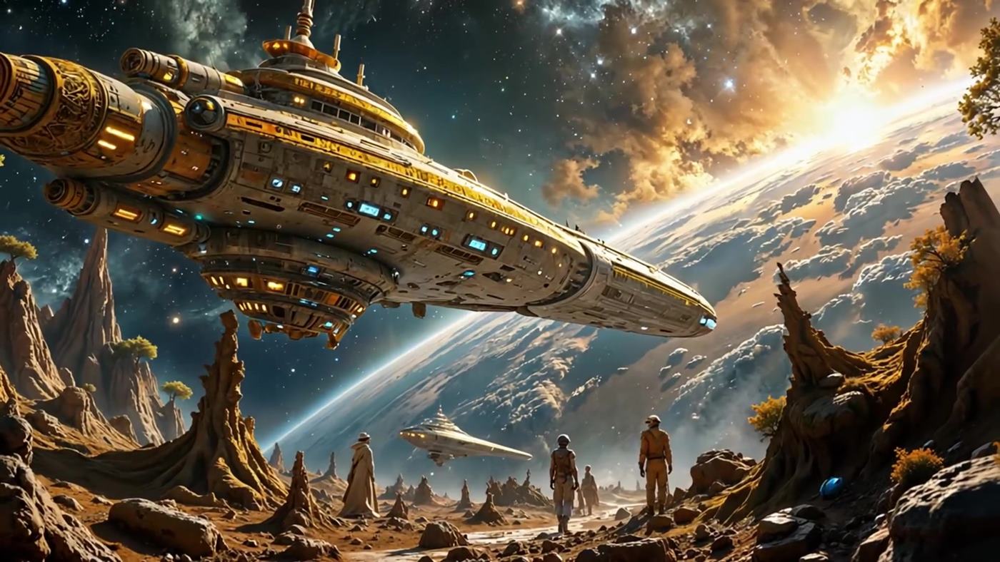 图片[1]-AI Video 007 Princess of Space Fantasy_ Futuristic Music Video[1V/277MB]-美图