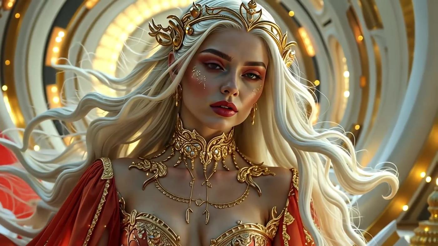 图片[2]-AI Video 007 Princess of Space Fantasy_ Futuristic Music Video[1V/277MB]-美图