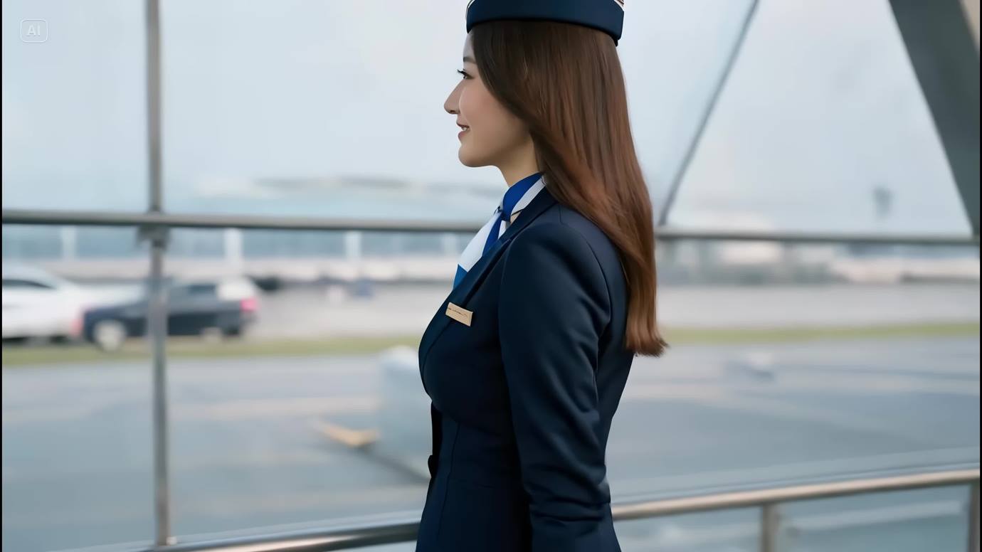 图片[4]-AI Video 058 客室乗务员の魅力的な瞬间 _ Captivating Moments of Flight Attendants 空姐的迷人瞬间[4K/1V/96.5MB]-美图