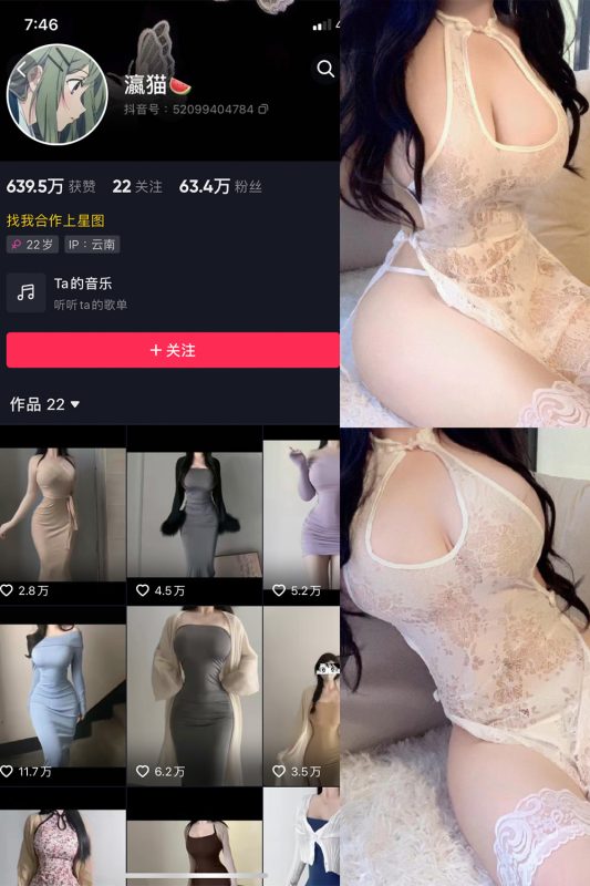 抖音 瀛猫 微密圈  NO.048期 【8P2V】最新至：2024.4.26-美图